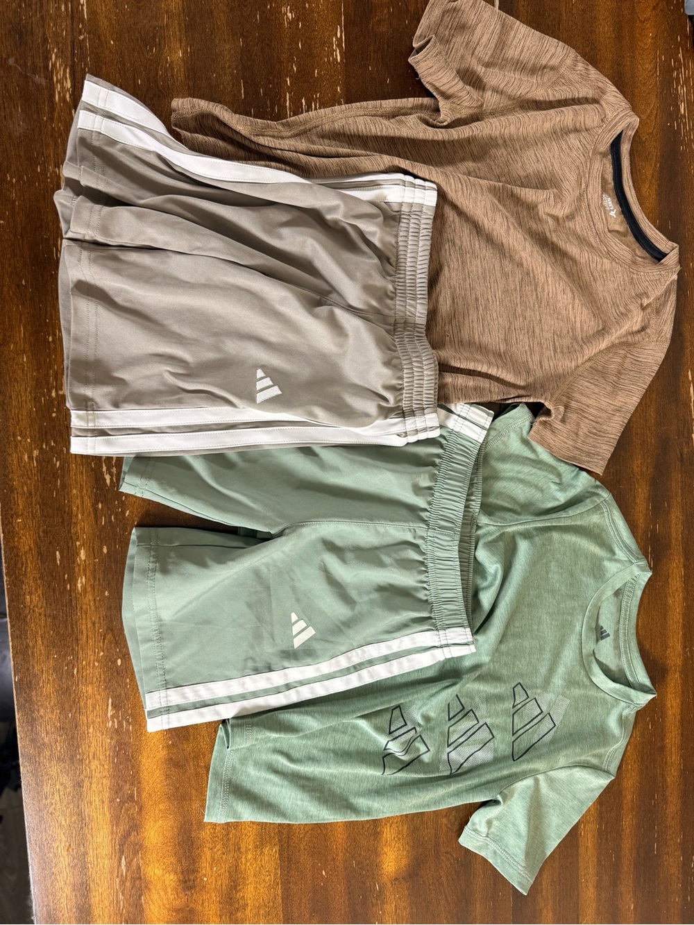 adidas Kids Sets in Brown and Sage Green